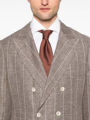 Brunello Cucinelli Jackets Beige linen deconstructed jacket