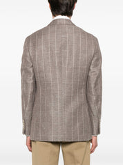 Brunello Cucinelli Jackets Beige linen deconstructed jacket