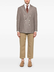 Brunello Cucinelli Jackets Beige linen deconstructed jacket