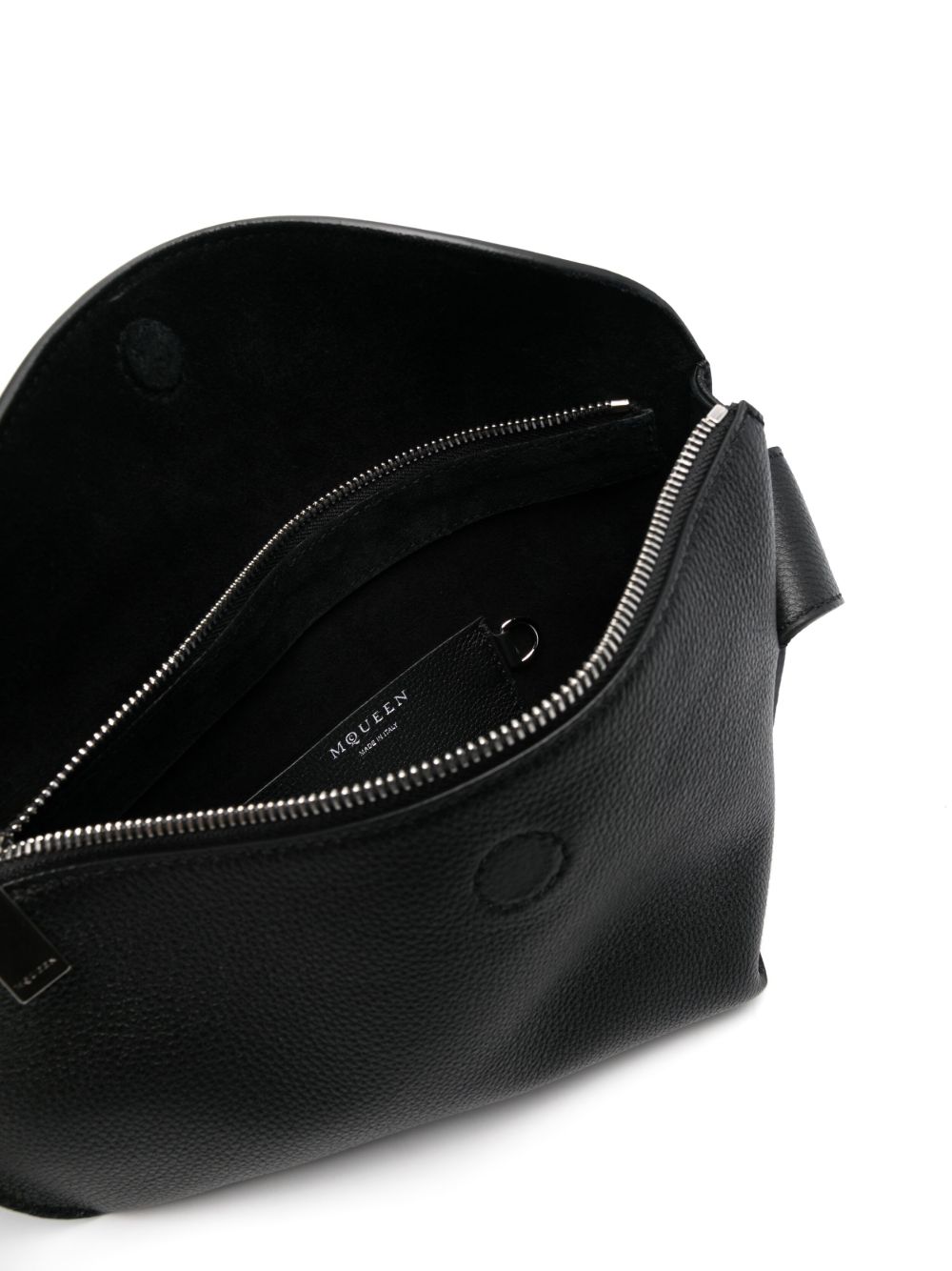 Sacs Alexander McQueen. Sac bandoulière en cuir noir