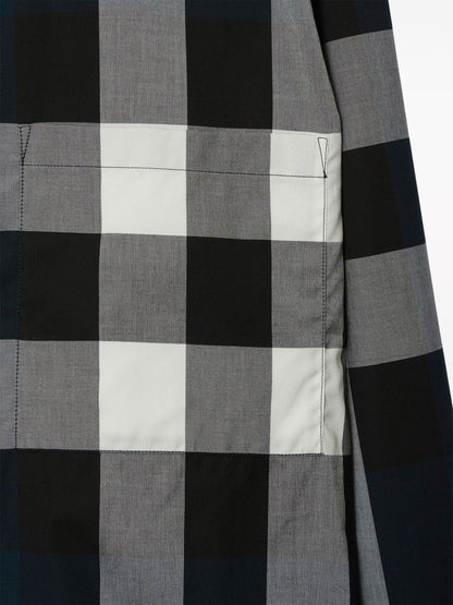 Burberry Shirts Blue — Tailored Cotton Check Shirt