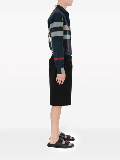 Burberry Shirts Blue — Tailored Cotton Check Shirt