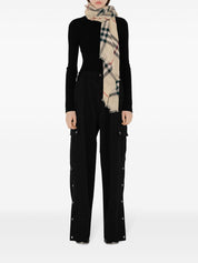 Bufandas Burberry de lana color crema con cuadros gigantes