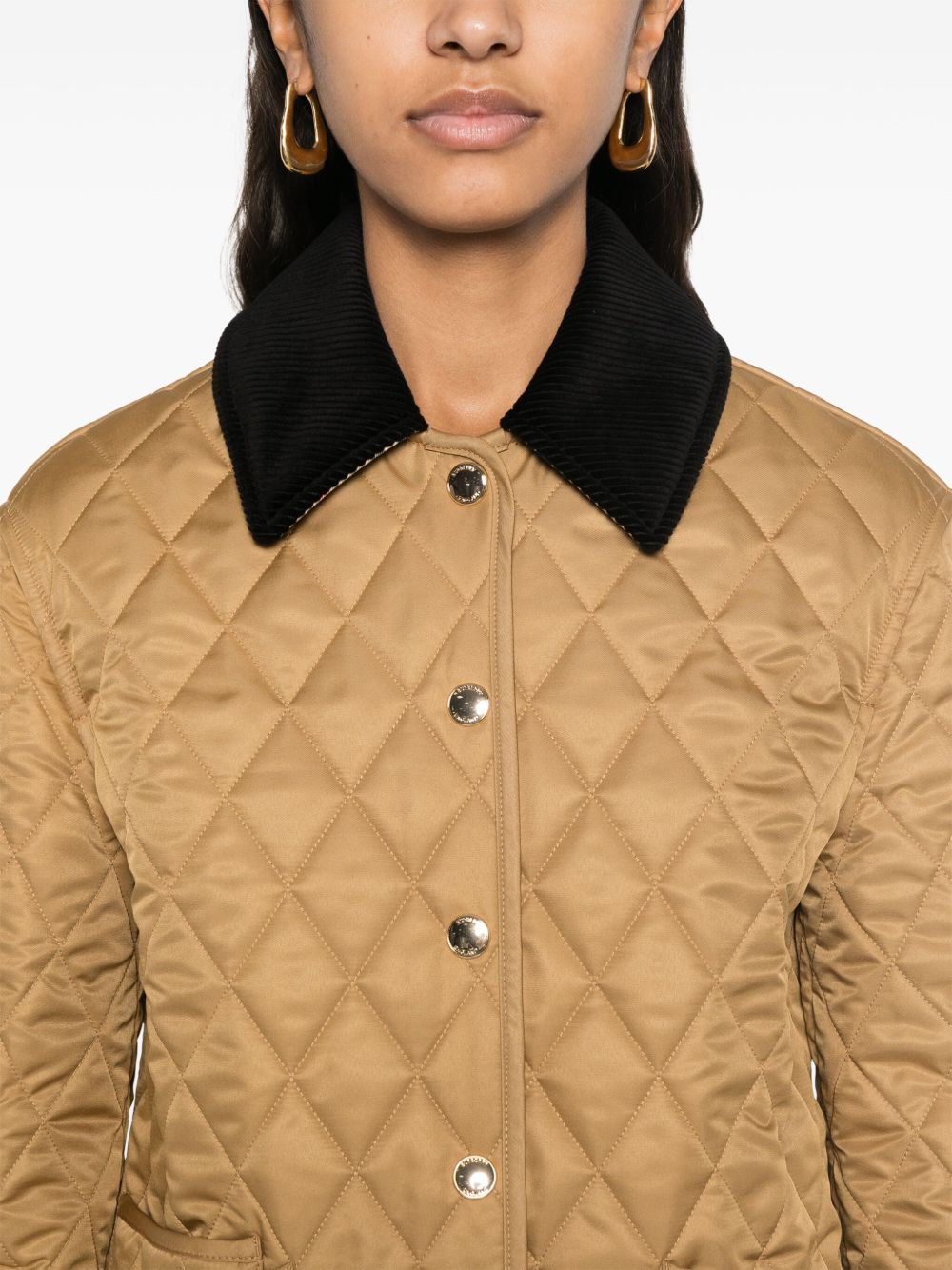Burberry camel quilted jacket — Women’s luxury outerwear