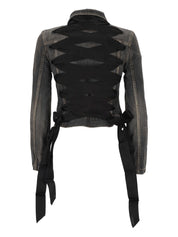 Chaqueta vaquera de algodón gris con cordones de Balenciaga Coats