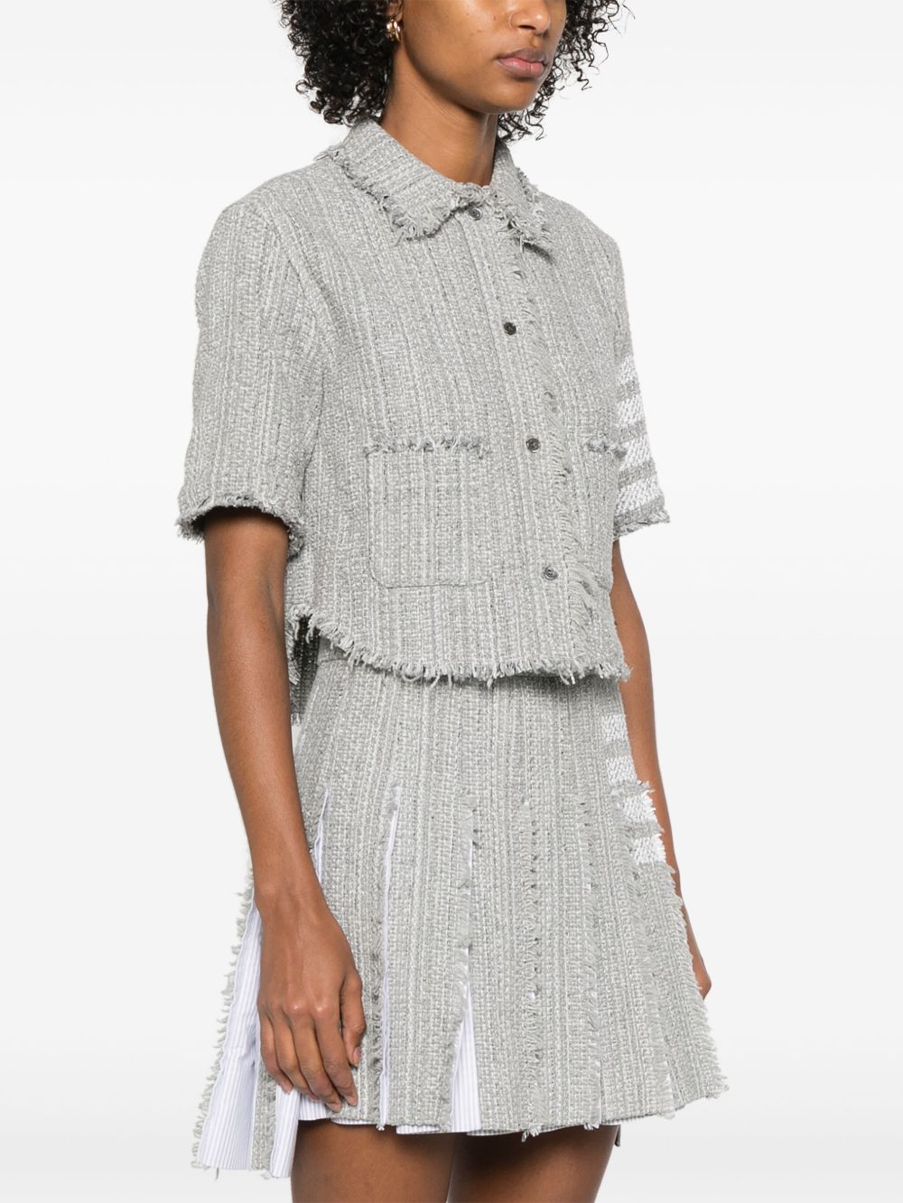 Chemises Thom Browne en coton mélangé gris