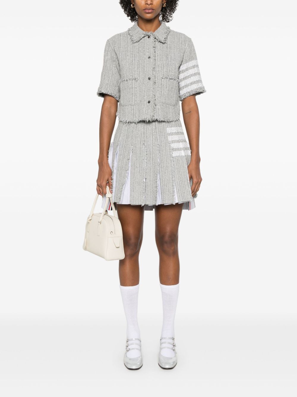 Chemises Thom Browne en coton mélangé gris
