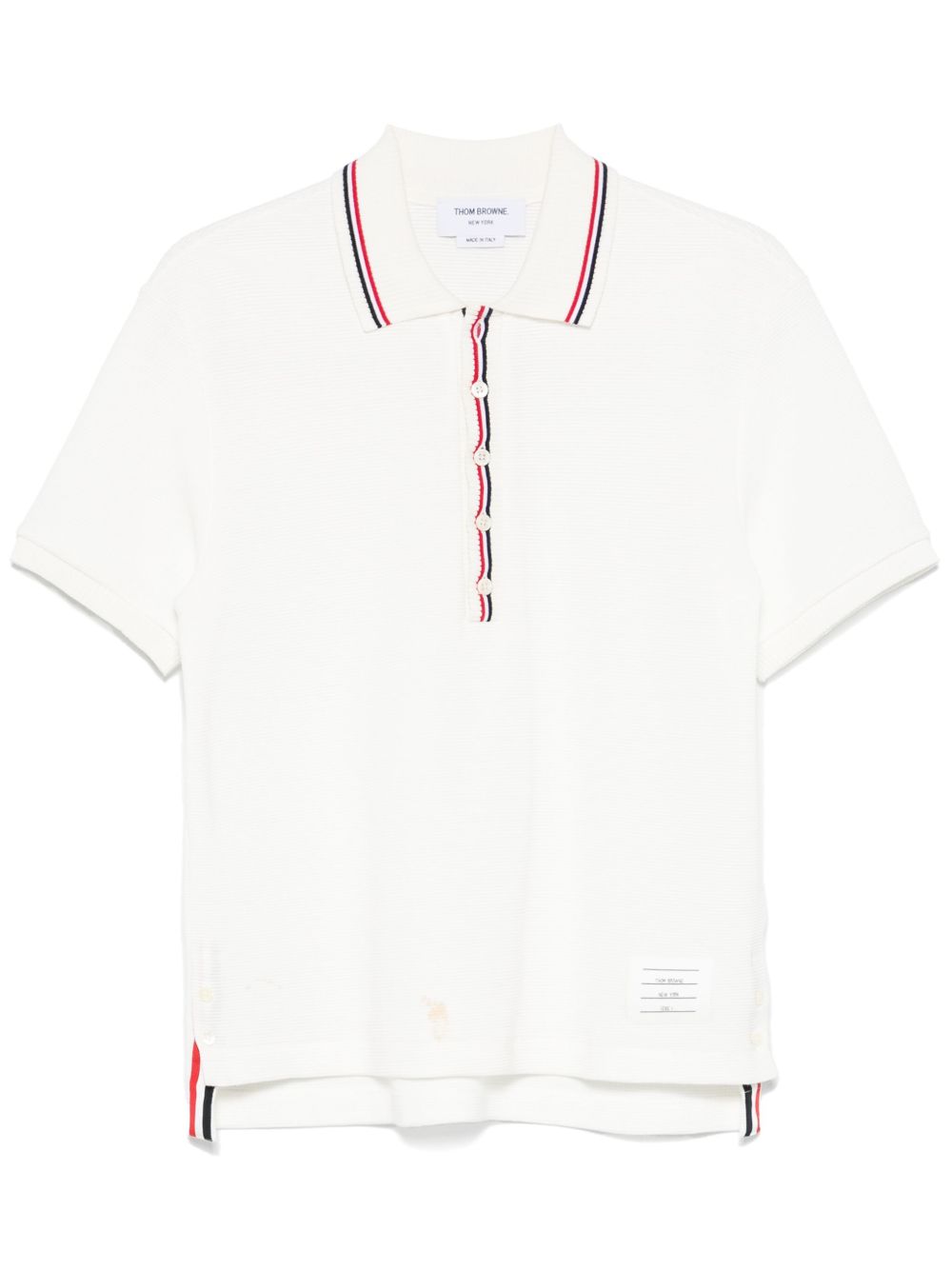 Thom Browne T-shirts and Polos White cotton polo