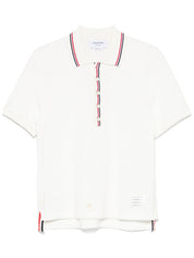 Thom Browne T-shirts and Polos White cotton polo