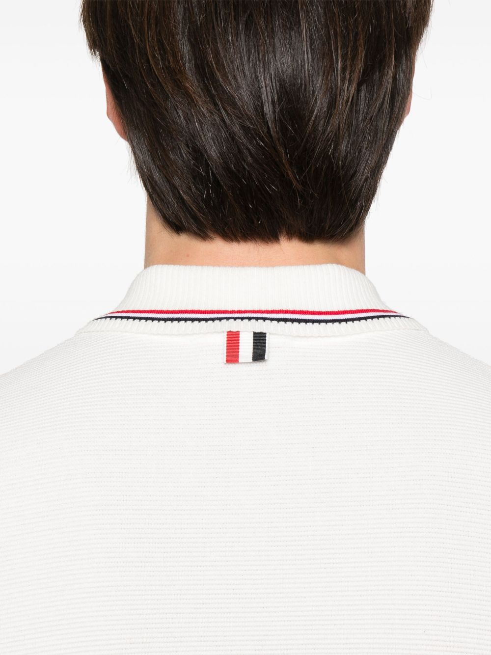 Thom Browne T-shirts and Polos White cotton polo