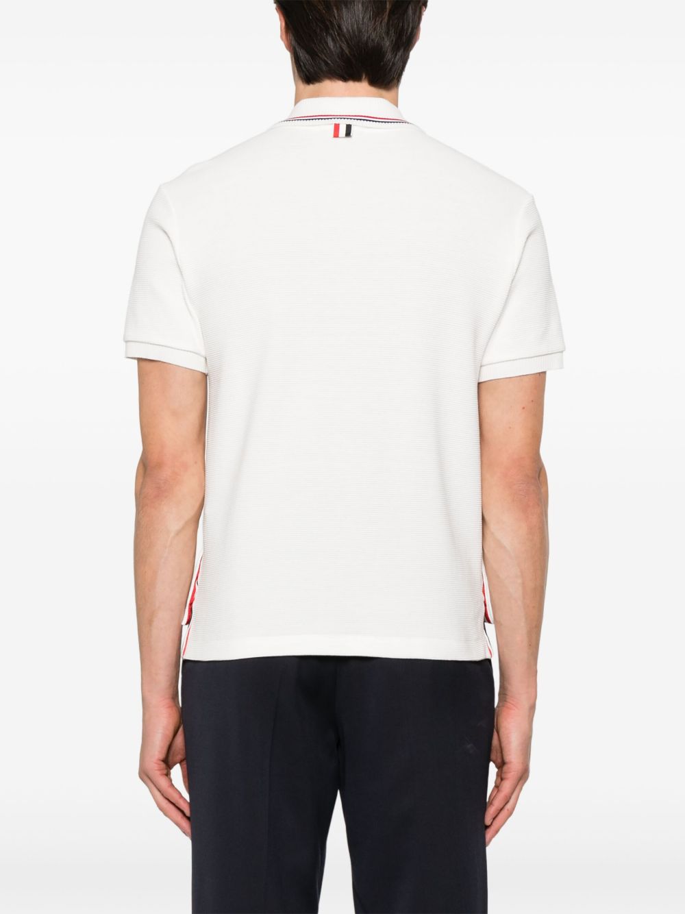 Thom Browne T-shirts and Polos White cotton polo