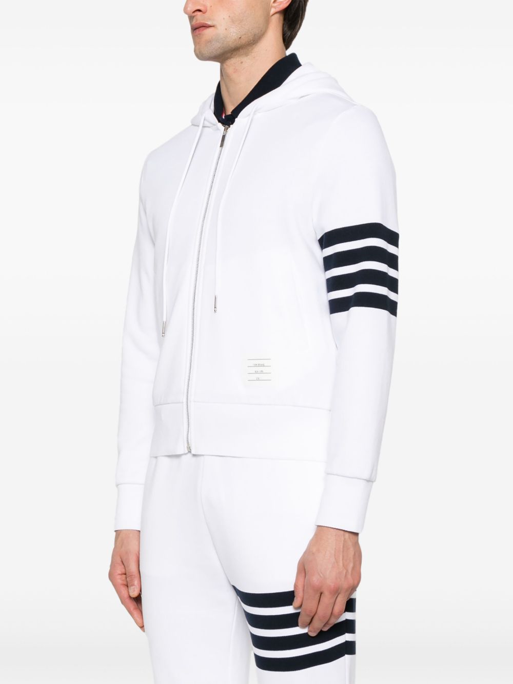 Thom Browne White Cotton Hoodie — Luxe Cotton Sweater