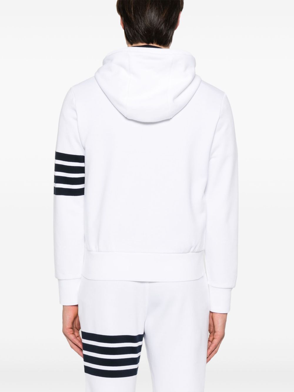 Thom Browne White Cotton Hoodie — Luxe Cotton Sweater