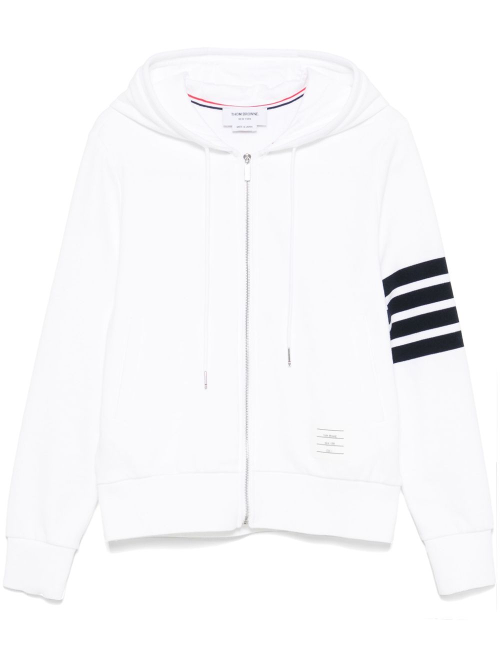Thom Browne White Cotton Hoodie — Luxe Cotton Sweater