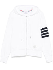 Thom Browne White Cotton Hoodie — Luxe Cotton Sweater