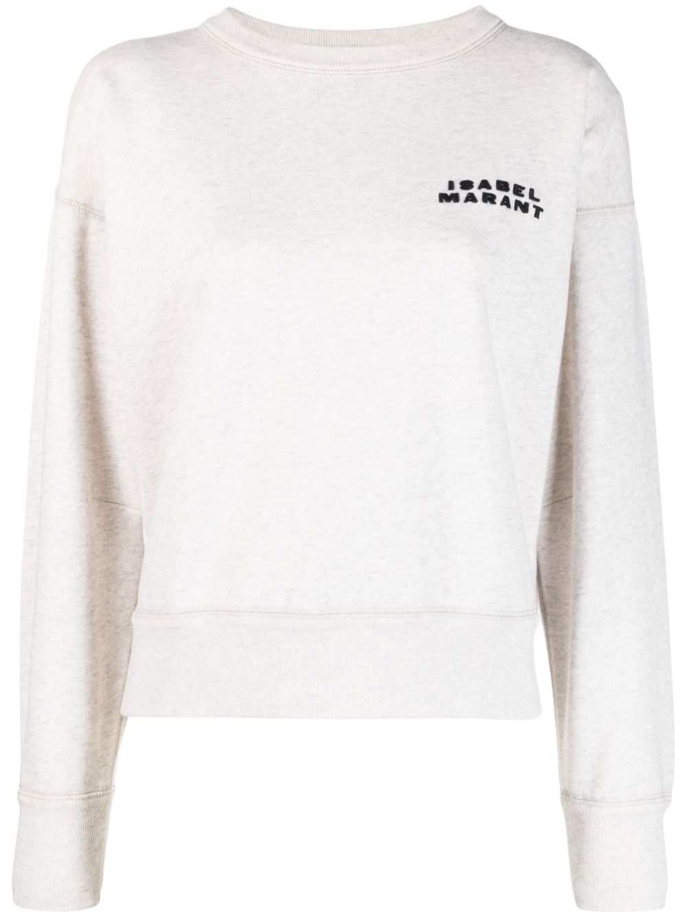Isabel Marant Sweaters Beige — Ecru Cotton Crewneck