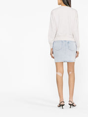 Isabel Marant Sweaters Beige — Ecru Cotton Crewneck