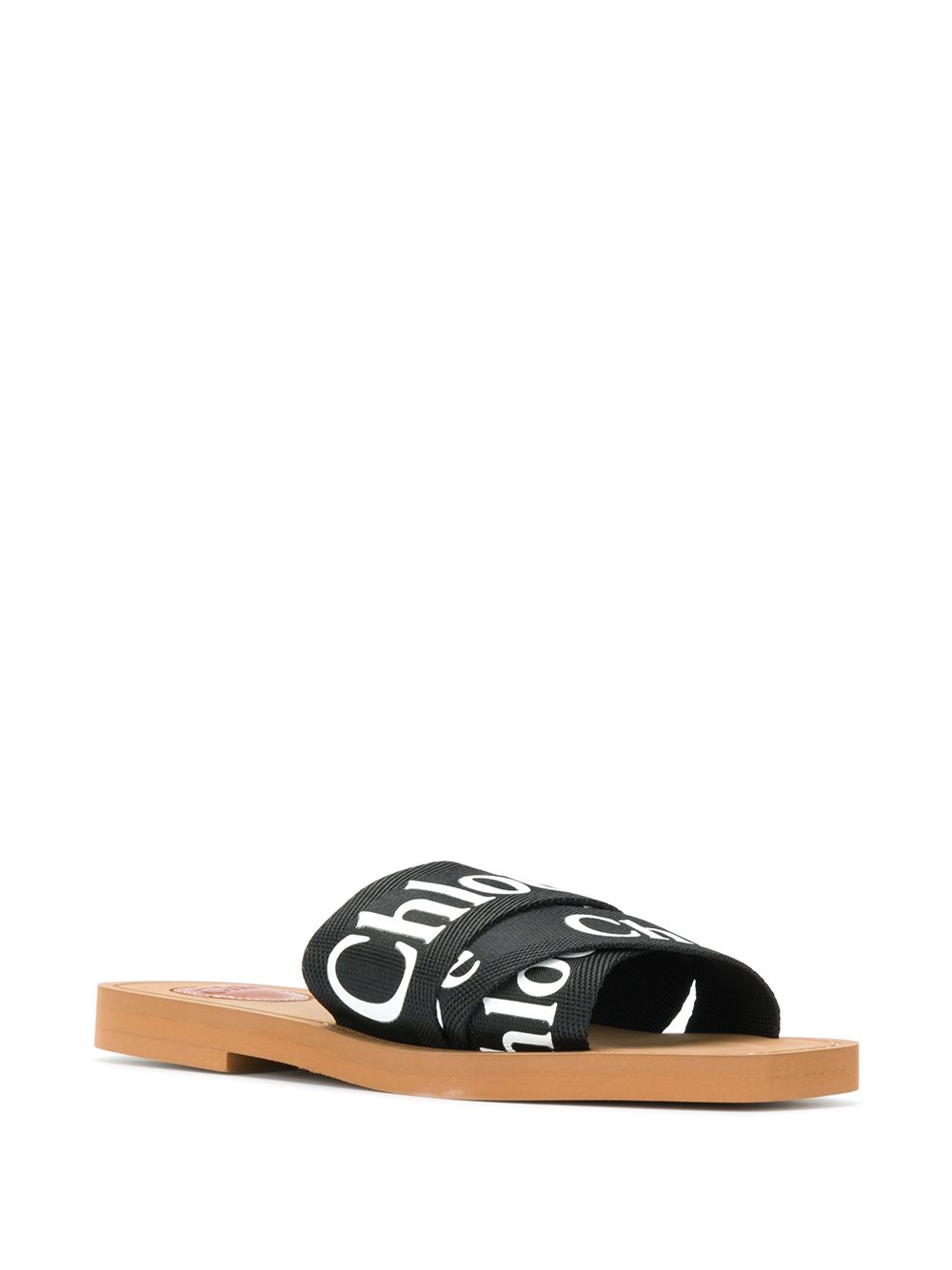 Sandalias Chloé Chloé estilo logo plano negro