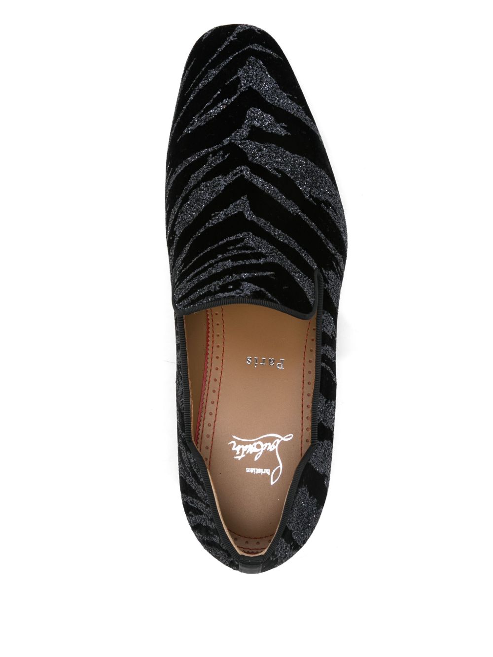 Christian Louboutin Flat shoes Black leather loafers