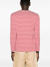 Comme des Garcons T-shirts and Polos Red cotton stripe