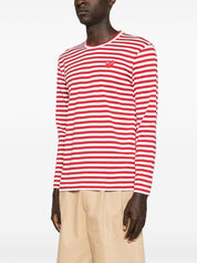 Comme des Garcons T-shirts and Polos Red cotton stripe