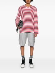 Comme des Garcons T-shirts and Polos Red cotton stripe