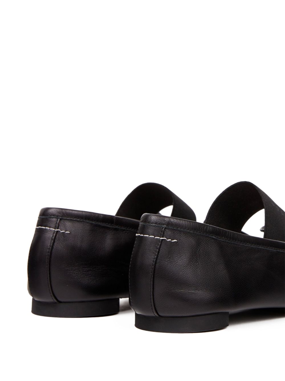 MM6 Maison Margiela Flat shoes in Black calf leather