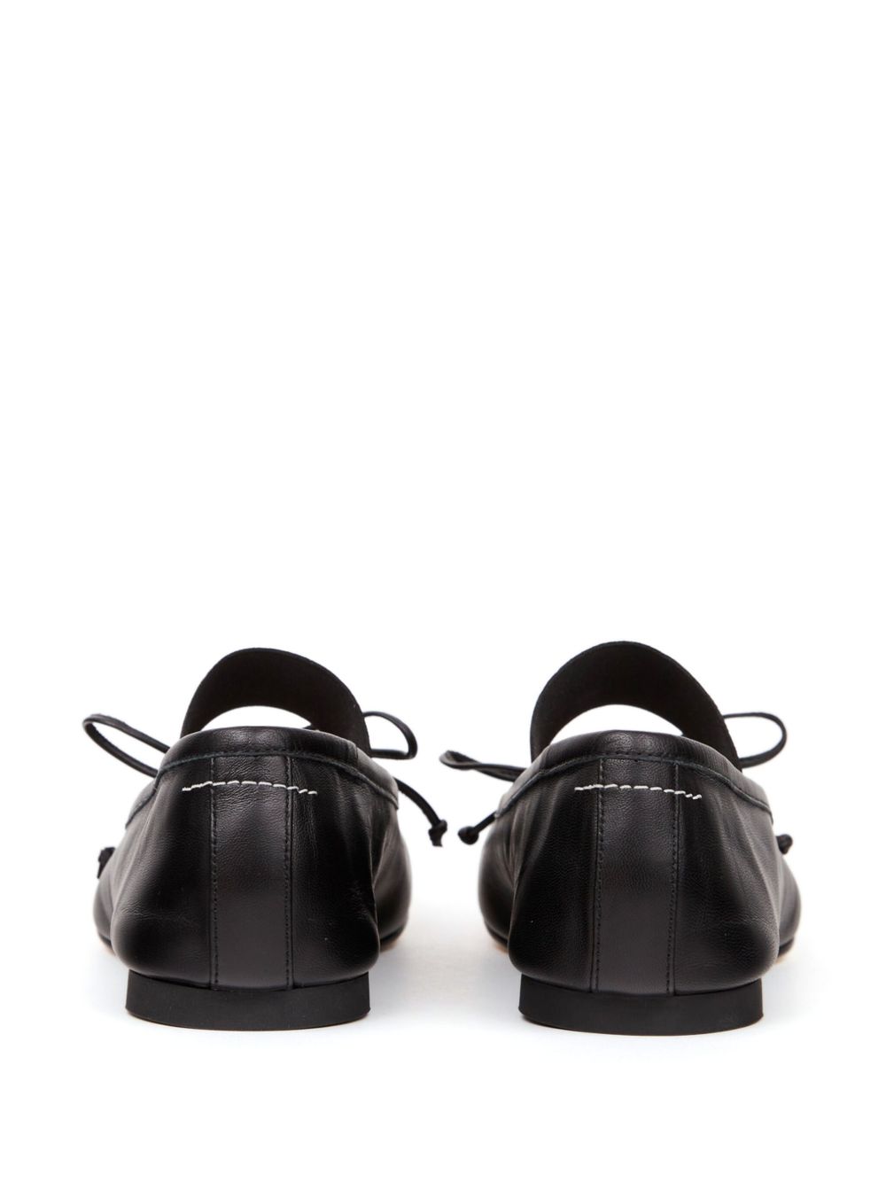 MM6 Maison Margiela Flat shoes in Black calf leather
