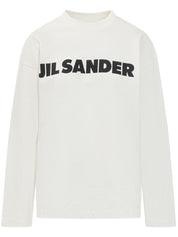 Jil Sander T-shirts and Polos White cotton logo long-sleeve