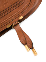 Chloé Marcie small leather handbag in tobacco brown
