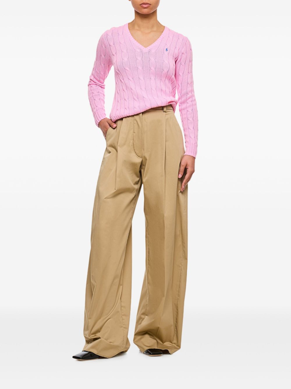 THE LATEST Trousers Beige cotton
