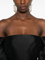 Solace London Robes Mini-robe noire à épaules dénudées