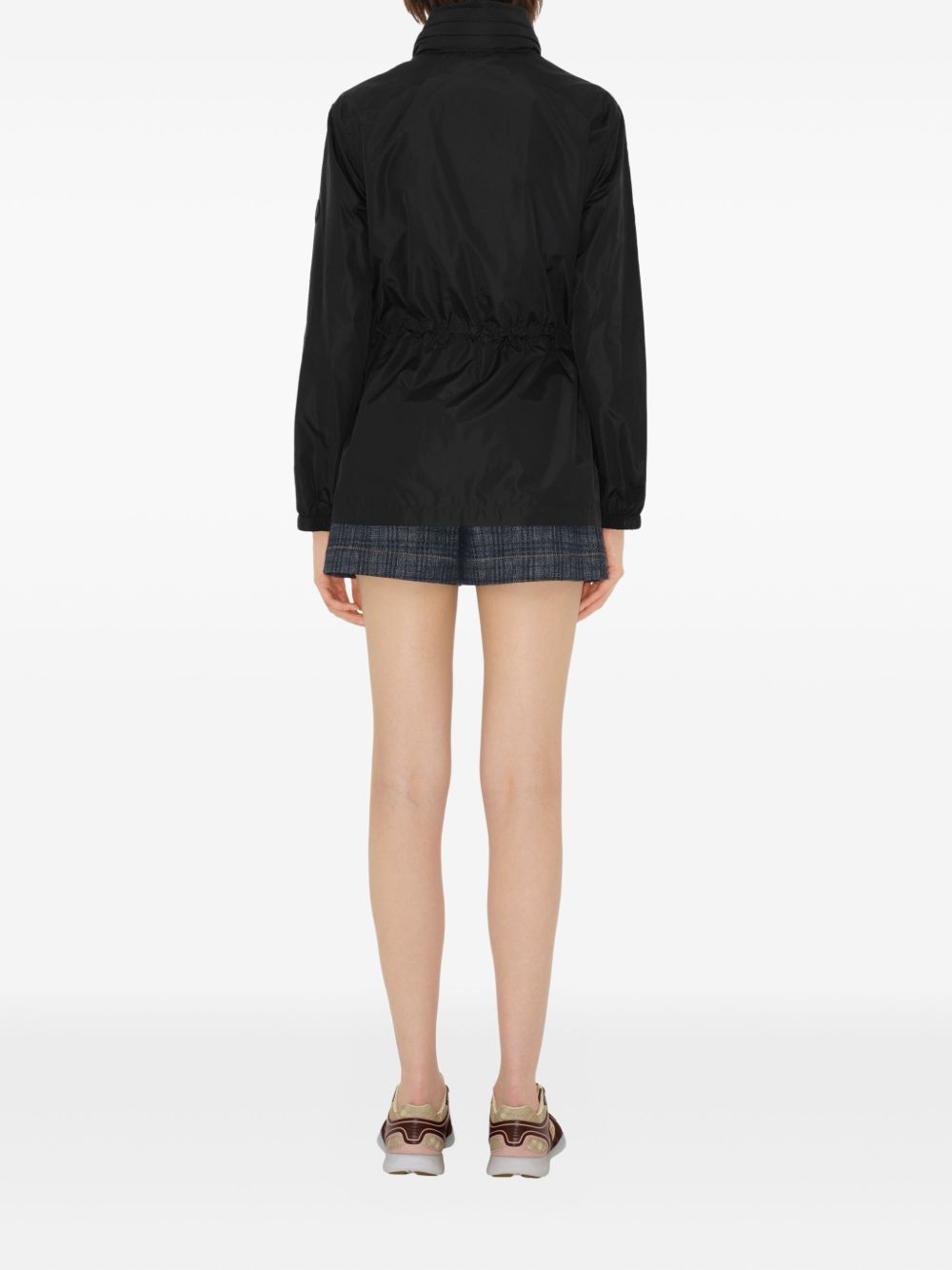 Burberry Jackets Black — Women’s Check Nylon Jacket