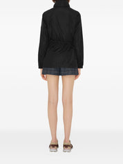 Burberry Jackets Black — Women’s Check Nylon Jacket