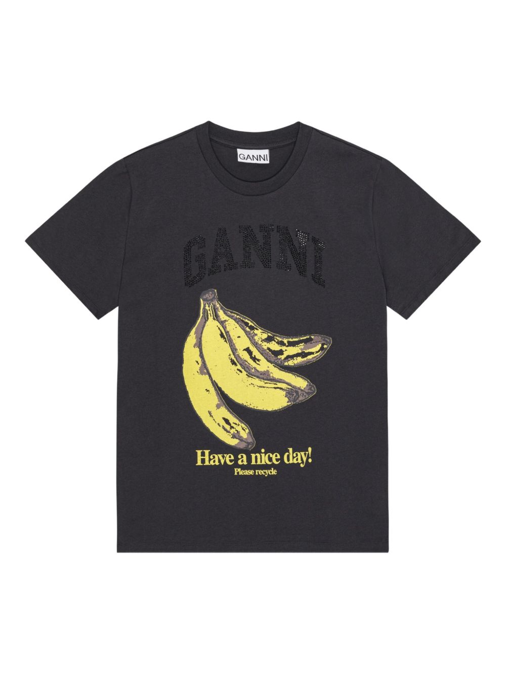 Ganni T-shirts and Polos Grey organic cotton