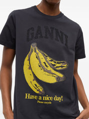 Ganni T-shirts and Polos Grey organic cotton