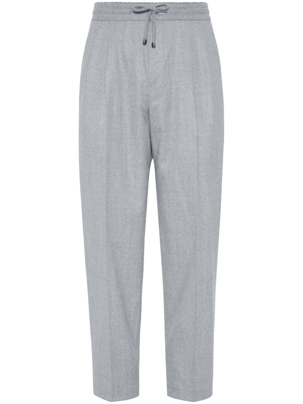 Pantalon Brunello Cucinelli en laine vierge gris clair