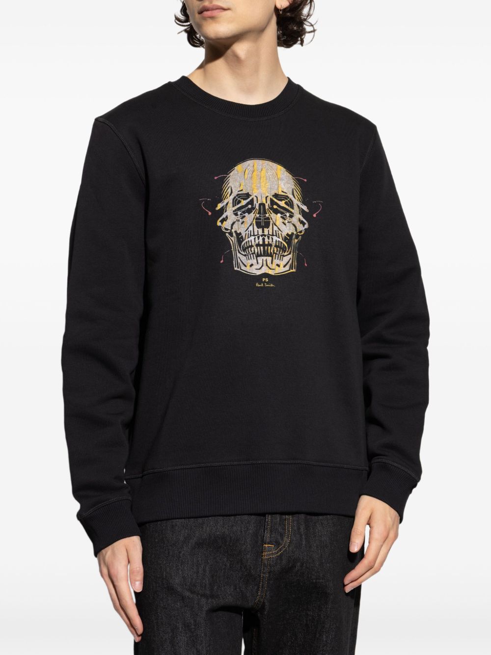 PS By Paul Smith Sweaters Black — Regular-Fit Cotton Sweatshirt