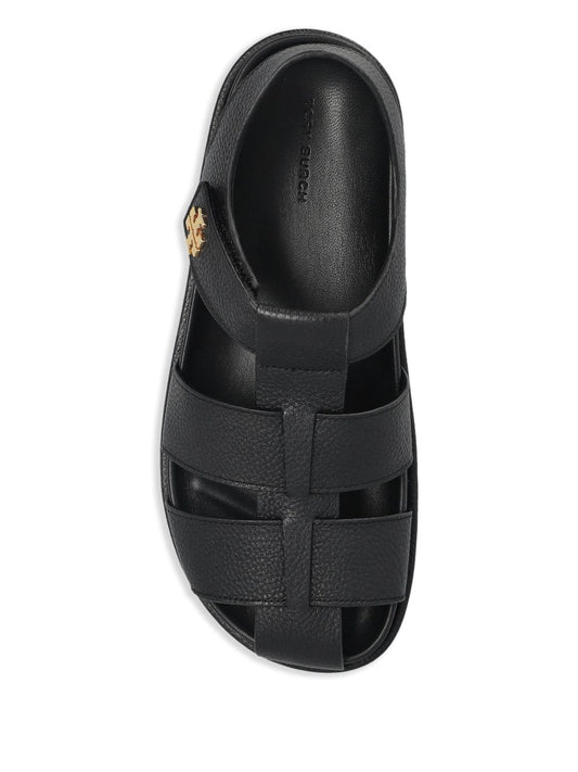 Tory Burch Black Leather Sandals — Kira Fisherman