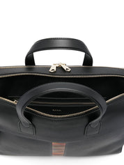 Paul Smith black leather briefcase — refined messenger carry