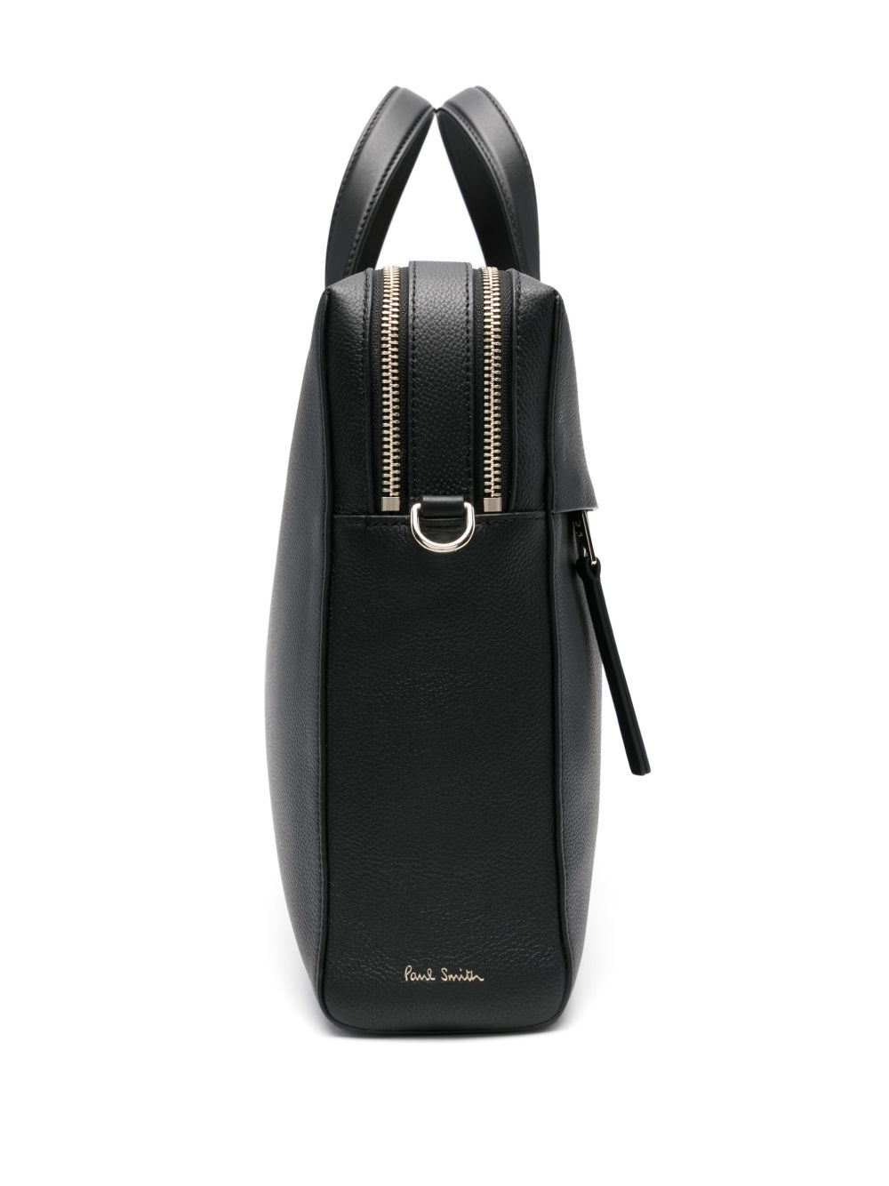 Paul Smith black leather briefcase — refined messenger carry