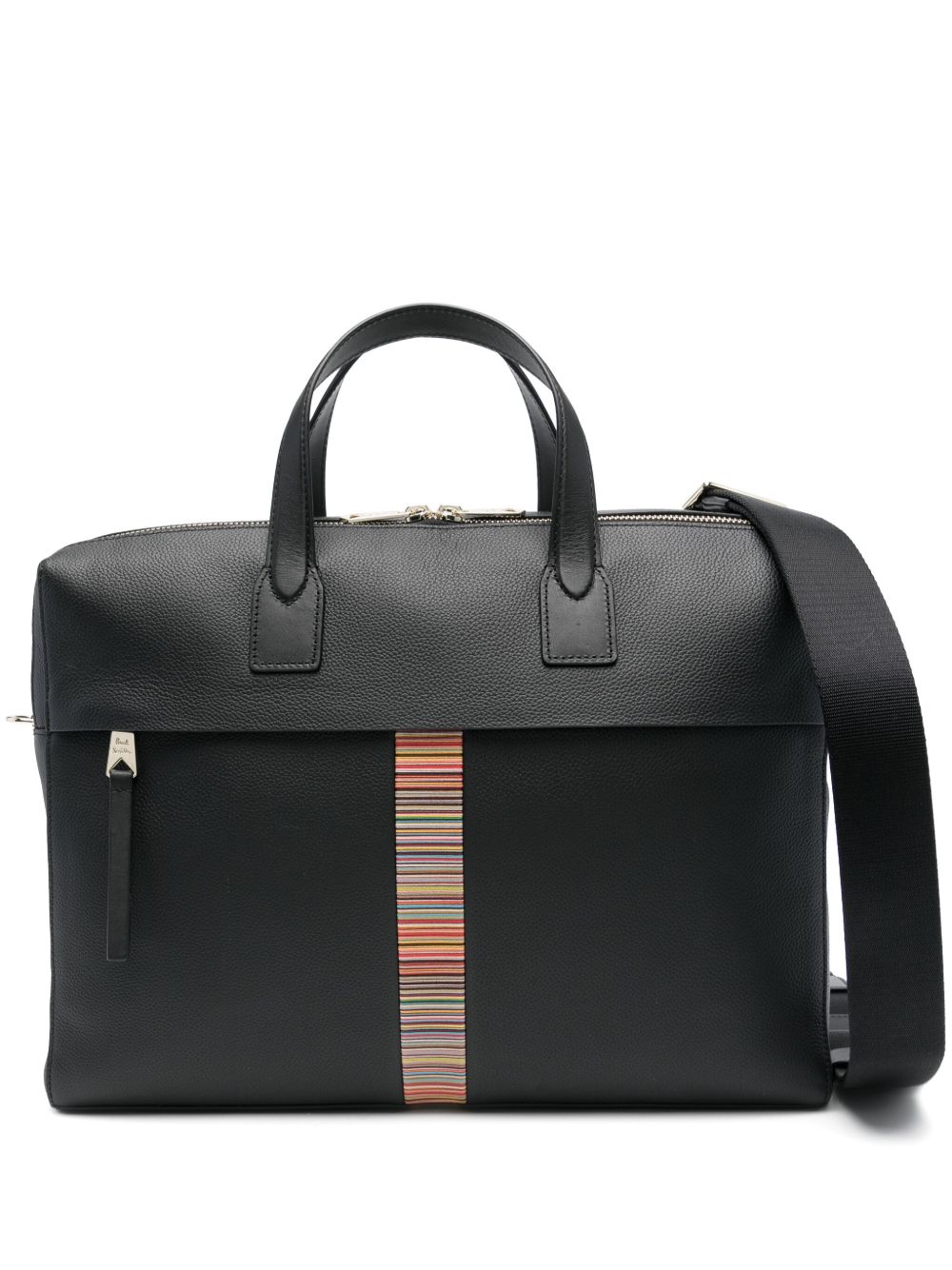 Paul Smith black leather briefcase — refined messenger carry