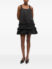 Ganni Dresses Black mini dress with ruffled detailing