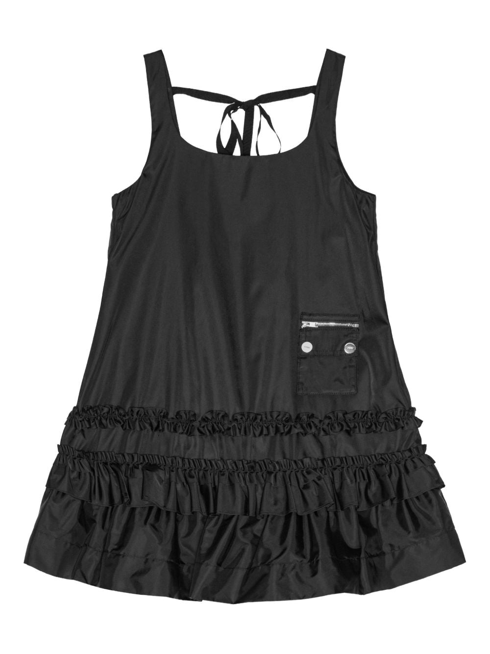 Ganni Dresses Black mini dress with ruffled detailing