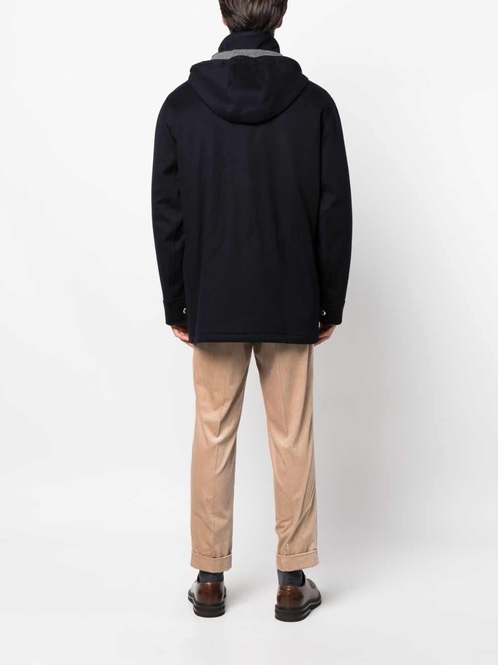 Brunello Cucinelli Coats Blue cashmere parka coat