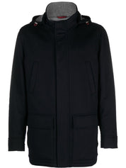 Brunello Cucinelli Coats Blue cashmere parka coat