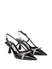Jimmy Choo With Heel Black — Patent 65mm Medium Heel