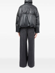Manteau en duvet de nylon noir MM6 Maison Margiela