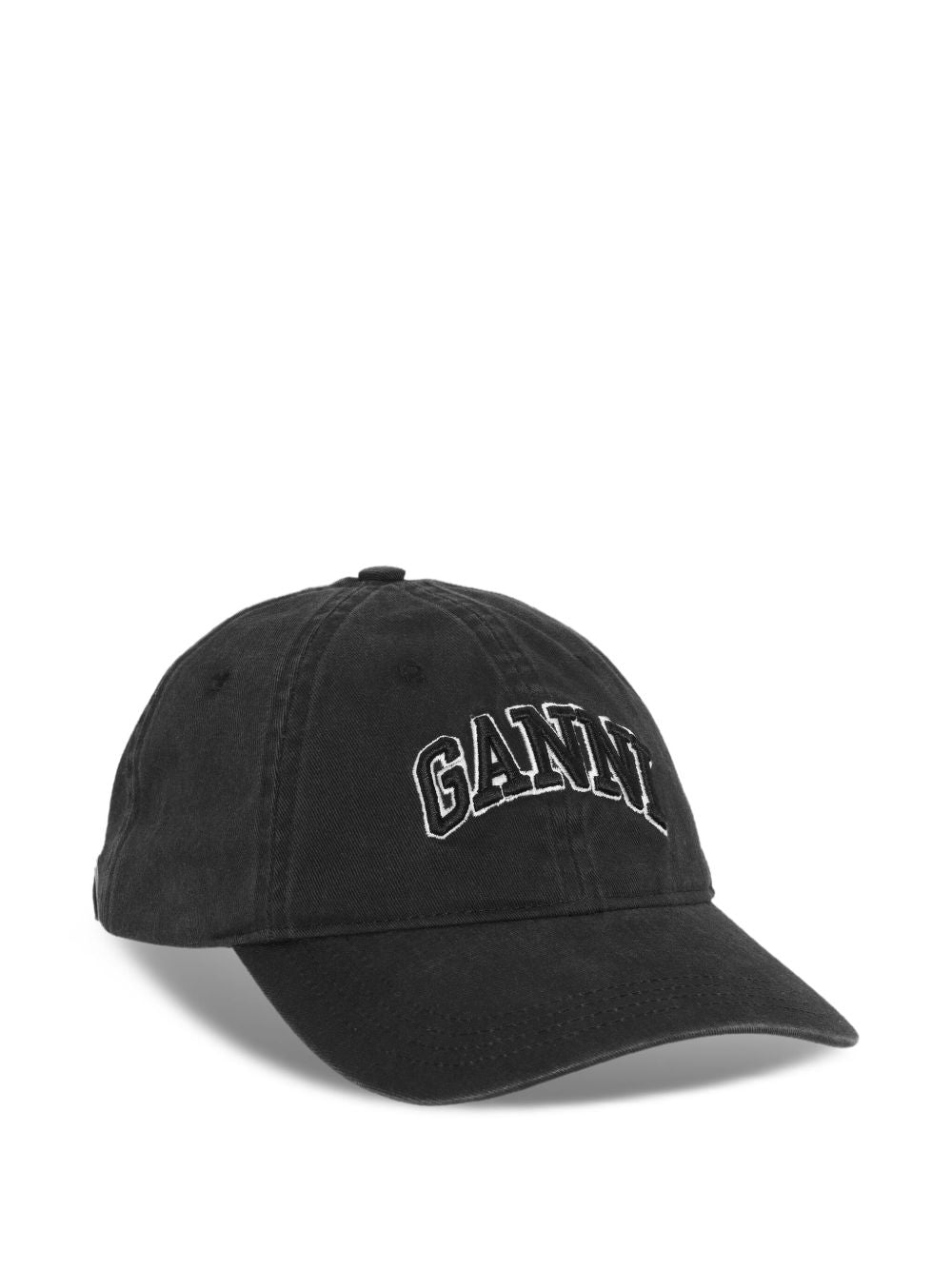 Gorra de lona negra Ganni Hats