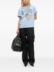 T-shirts et polos Ganni Clear Blue en coton biologique